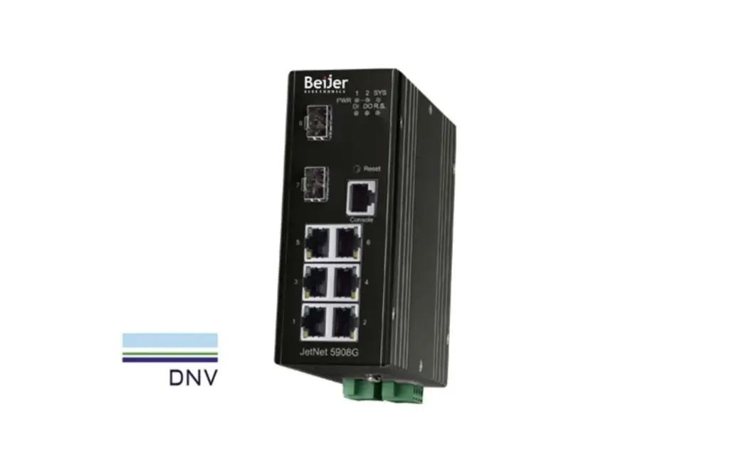 Beijer JetNet 5908G – DNV‑certified managed Gigabit marine switch
