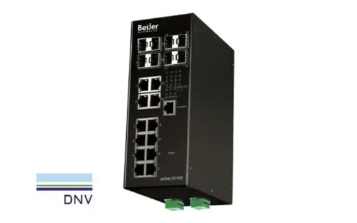 Beijer JetNet 5916G‑4C4F – DNV‑certified 16‑port managed Gigabit marine switch