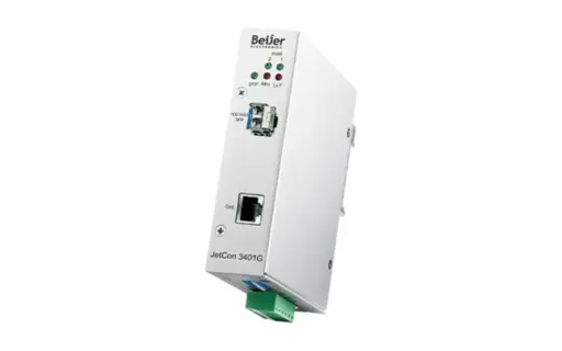 Beijer JetCon 3401G – Industrial Gigabit Ethernet/fiber media converter